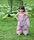 Lilac Gota Tulip Kurti with Farshi Salwar