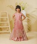 Tissue Organza Anarkali with Ponchu