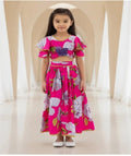 Pink Floral Lehenga Style Co-Ord Set for Girls | Stylish Party Wear