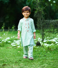 Green Gota Rose Embroidered Kurta Set