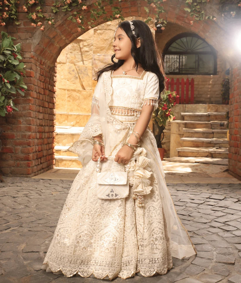 Off-White Thread Lehenga Set