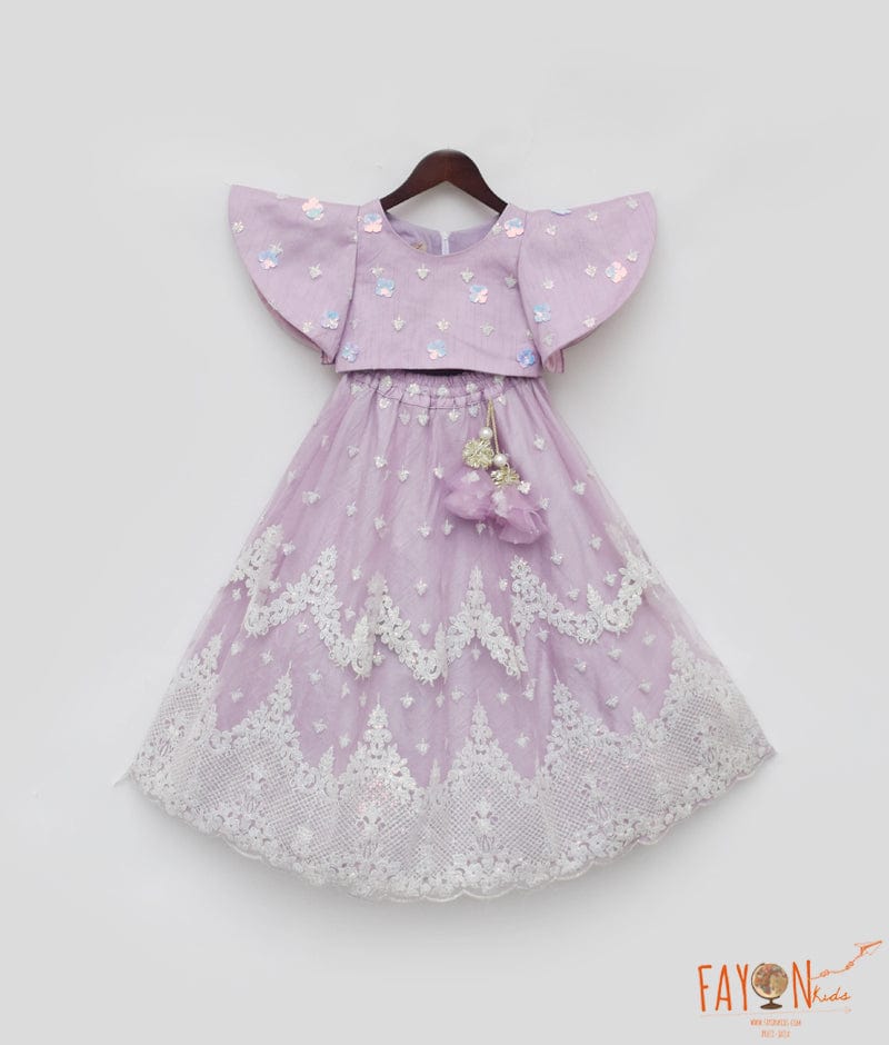 LILAC CROP TOP SET