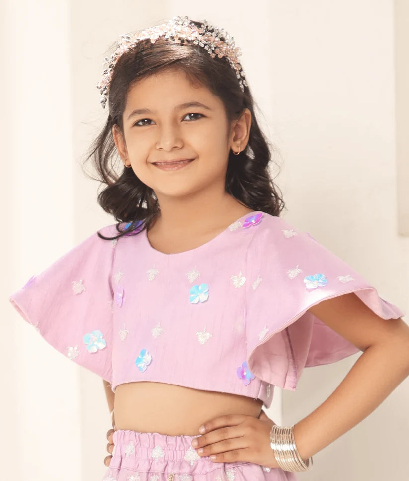 LILAC CROP TOP SET