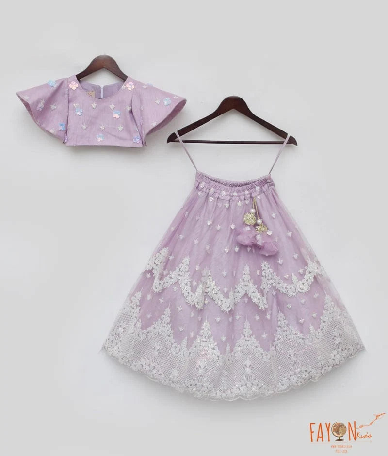 LILAC CROP TOP SET