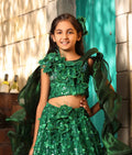 Green Butterfly Lehenga