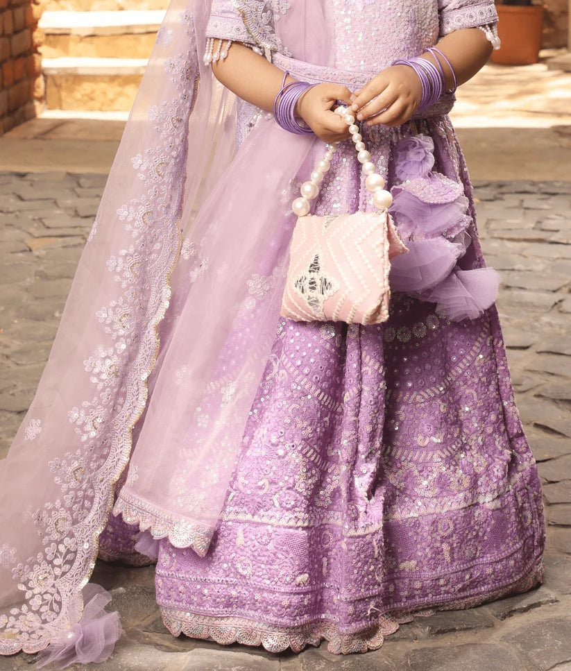 Lilac Thread Work Lehenga