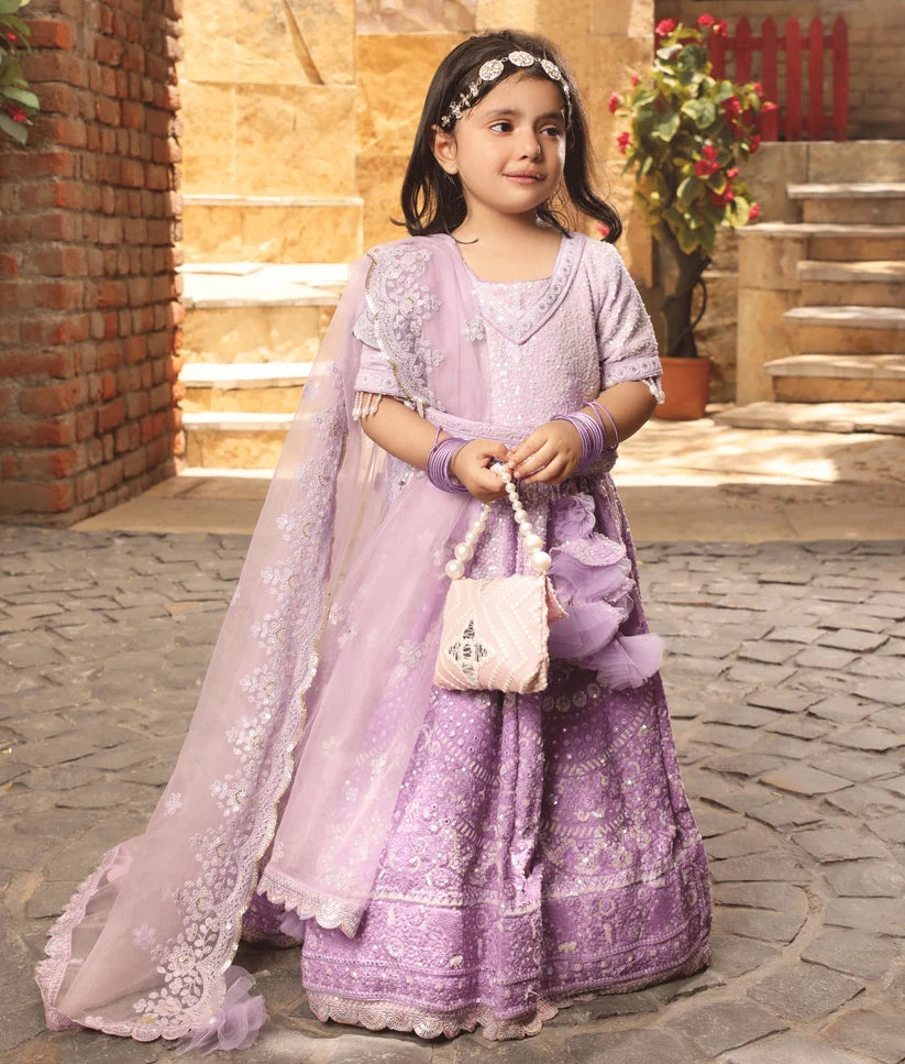 Lilac Thread Work Lehenga