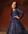 BLUE EMBROIDERED LEHENGA CHOLI SET