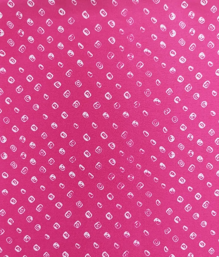 Pink Bandhej Kurti with Salwar