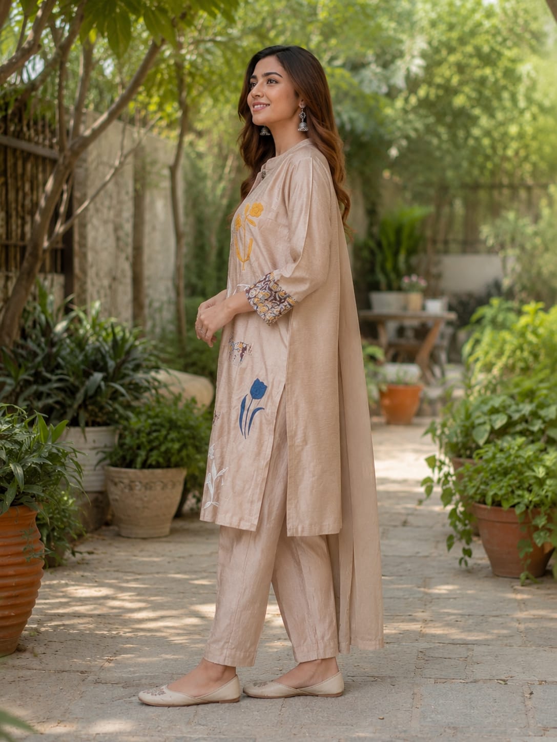 Mul Chanderi Suit | Soft & Breathable Handcrafted Ethnic Wear