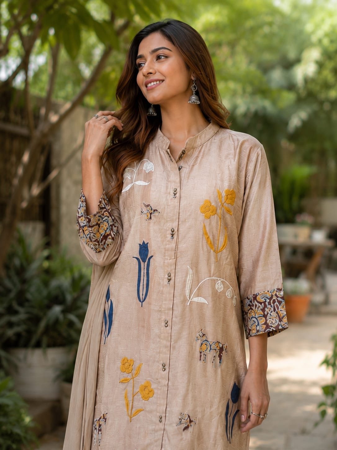 Mul Chanderi Suit | Soft & Breathable Handcrafted Ethnic Wear