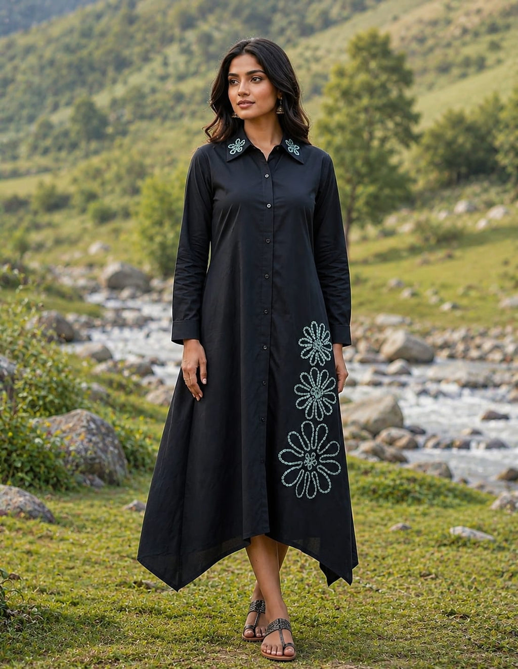 Thread Work Cotton Tunic