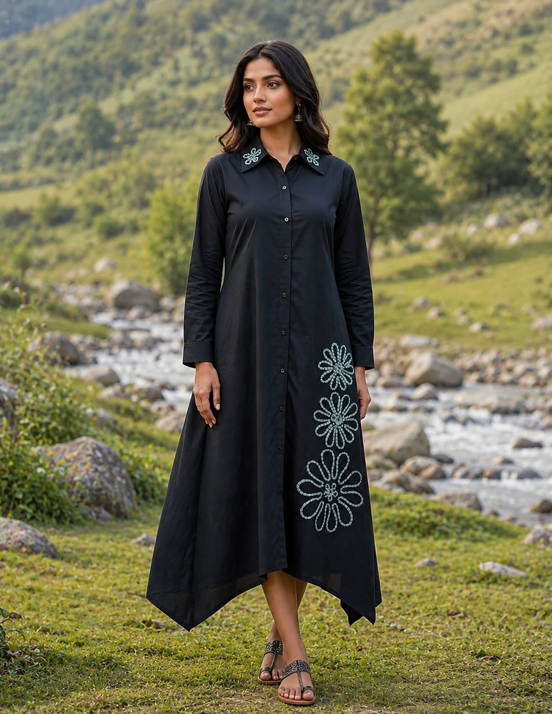 Thread Work Cotton Tunic