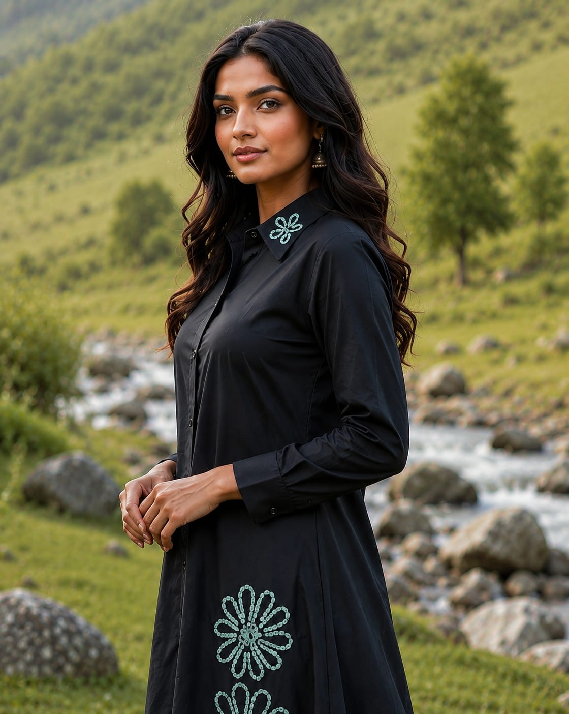 Thread Work Cotton Tunic